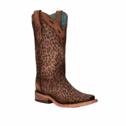 Corral Boots Corral Ladies Leopard Print Square Toe Boots C3788