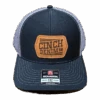 Cinch Men's Black & Grey Mesh Leather Patch Trucker Cap MCC0800011