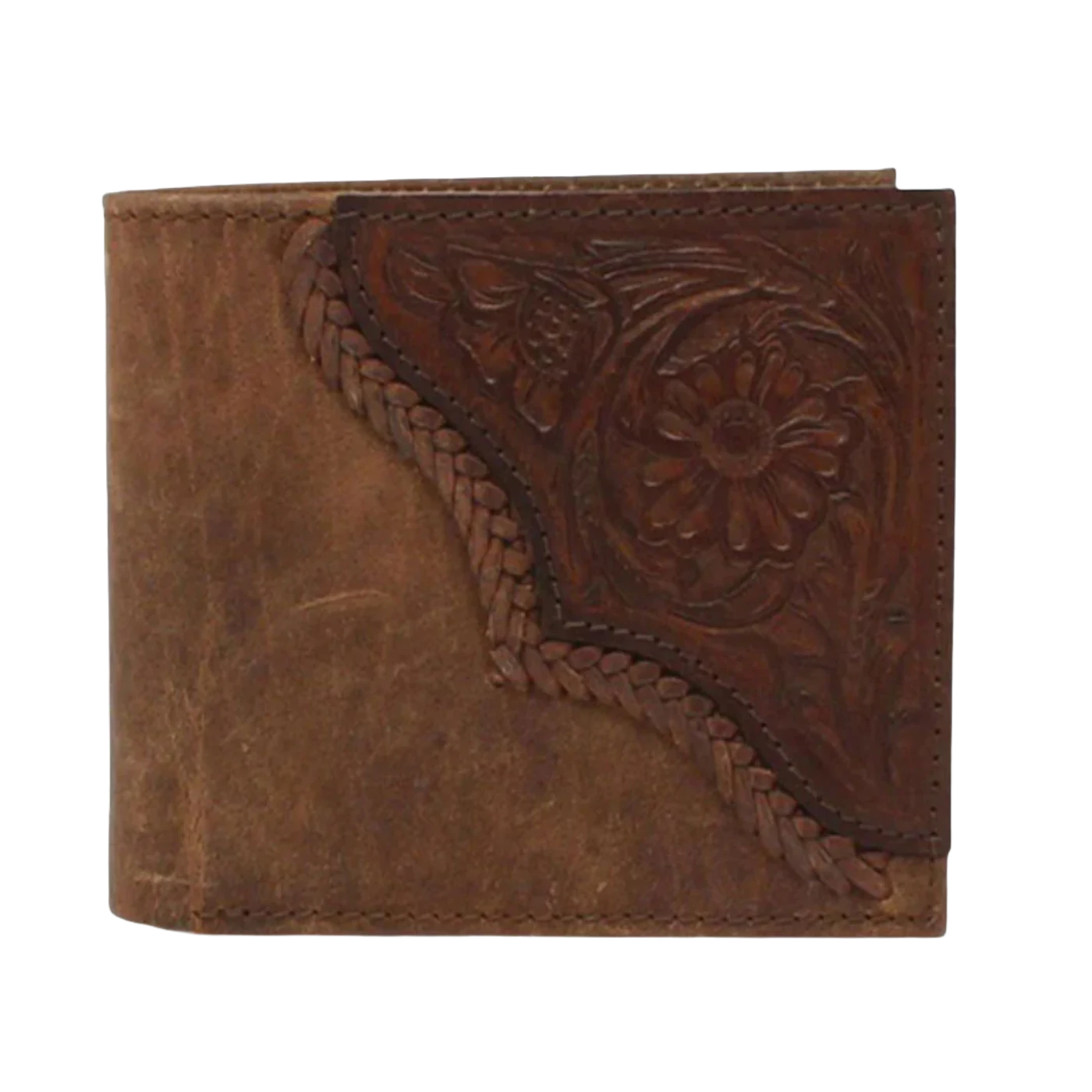 Nocona® Men's Floral Embossed Brown Leather Bifold Wallet N500036002 1 Nocona® Men's Floral Embossed Brown Leather Bifold Wallet N500036002