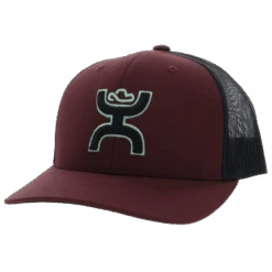 Hooey "Sterling" 6-Panel Maroon/Black Hat 2206T-MABK