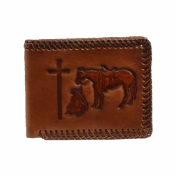Nocona Men's Cowboy Prayer Leather Bifold Wallet N5413908