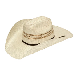 Twister 4 1/4" Maverick Crown Bangora Tan Straw Hat T71624