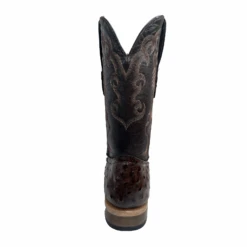 Cowtown Men's Ostrich Print Rustic Brown Western Boots Q6073 -Wildwest Boot Store Remove background project 2024 05 09T143826.946