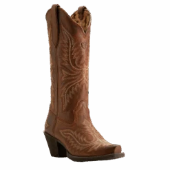 Ariat Ladies Round Up Collins Rafter Tan Western Boot 10053788
