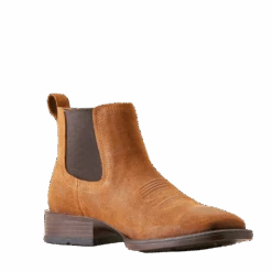 Ariat Men's Booker Ultra Bar Top Brown Western Ankle Boots 10053843