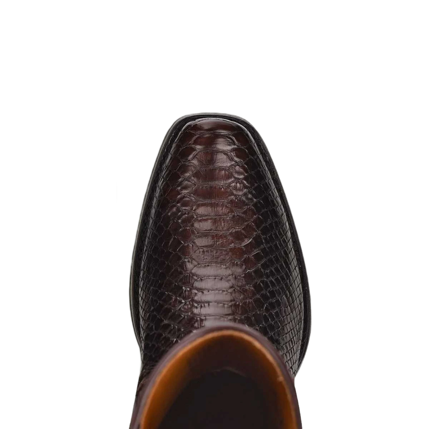 Cuadra Men's Python Leather Black Western Boot CU557 2 Cuadra Men's Python Leather Black Western Boot CU557 - Image 2