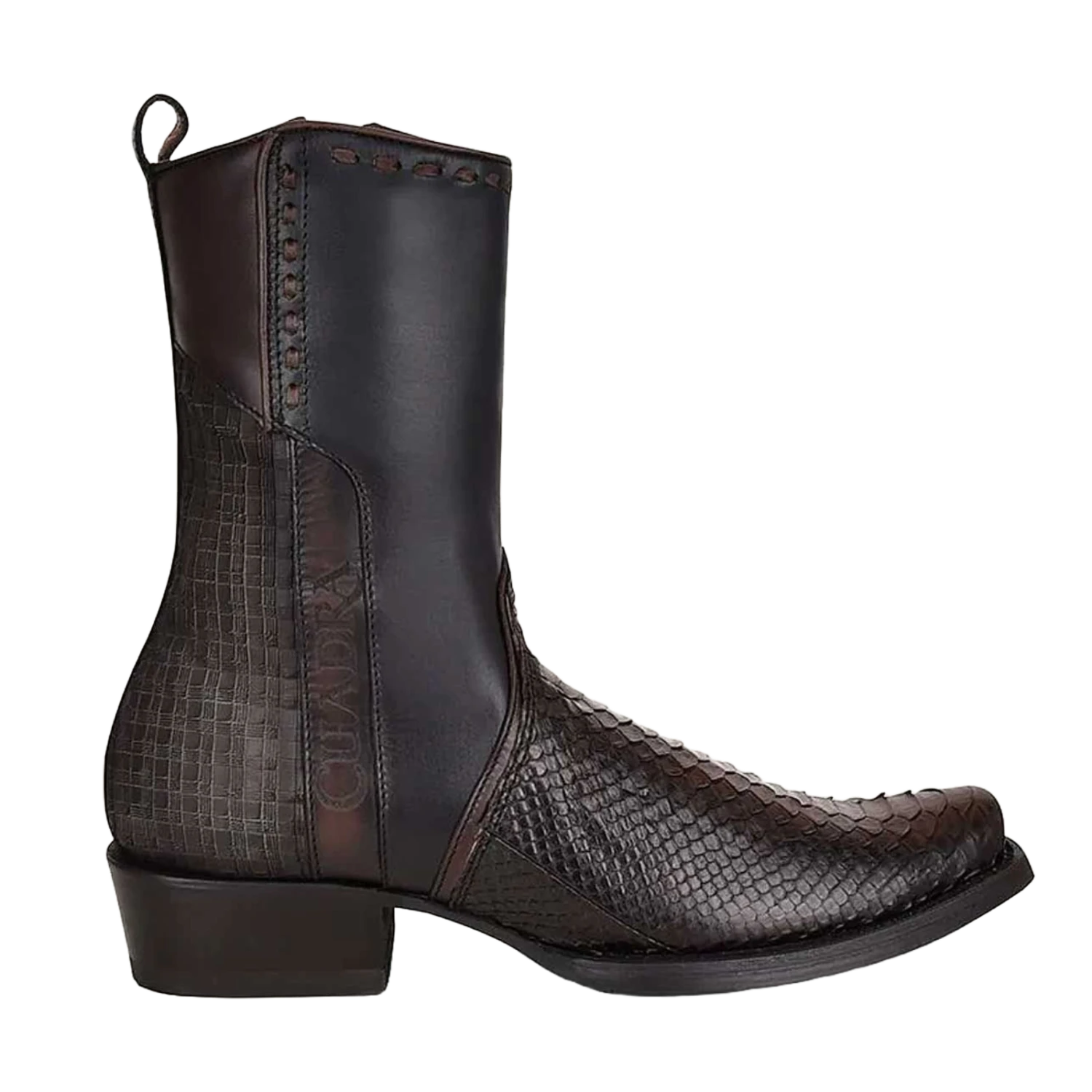 Cuadra Men's Python Leather Black Western Boot CU557 3 Cuadra Men's Python Leather Black Western Boot CU557 - Image 3