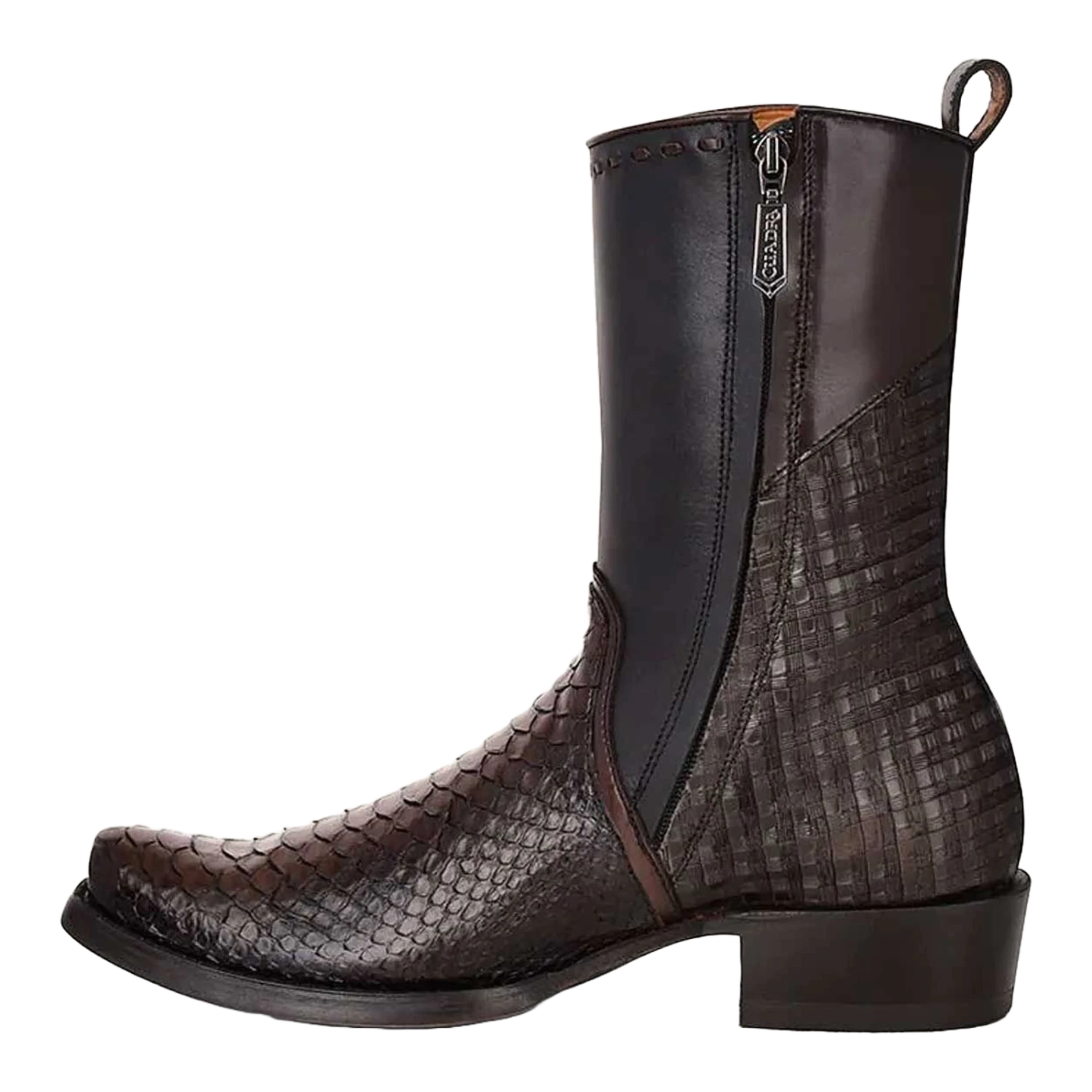 Cuadra Men's Python Leather Black Western Boot CU557 5 Cuadra Men's Python Leather Black Western Boot CU557 - Image 5