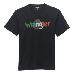 Wrangler Wranger Men's Mexico Flag Jet Black T-Shirt 112353932