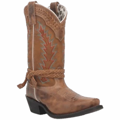 Laredo Ladies Knot In Time Embroidered Tan Western Boot 51176