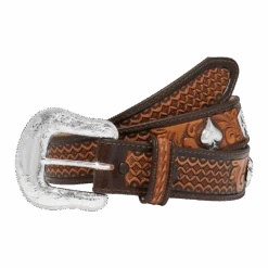 Tony Lama Men's High Roller Graphic Brown Leather Belt C42875 -Wildwest Boot Store Remove background project 2025 09 08T112216.631