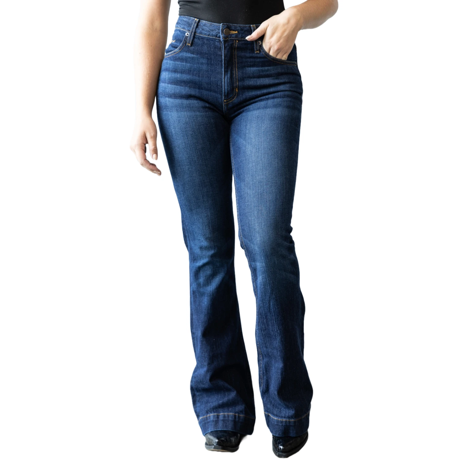 Kimes Ranch Ladies Jennifer Dark Wash Denim Trouser Jeans WJE0000008-BL001 2 Kimes Ranch Ladies Jennifer Dark Wash Denim Trouser Jeans WJE0000008-BL001 - Image 2