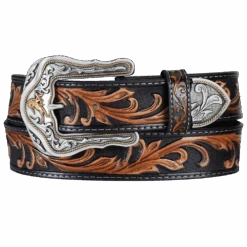 Tony Lama Ladies Westerly Ride Brown Leather Belt C41519