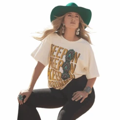 Wrangler Ladies Lainey Wilson "Keep On Strummin" Graphic White T-Shirt 112370394 -Wildwest Boot Store Resize image project 2025 08 04T102451.908