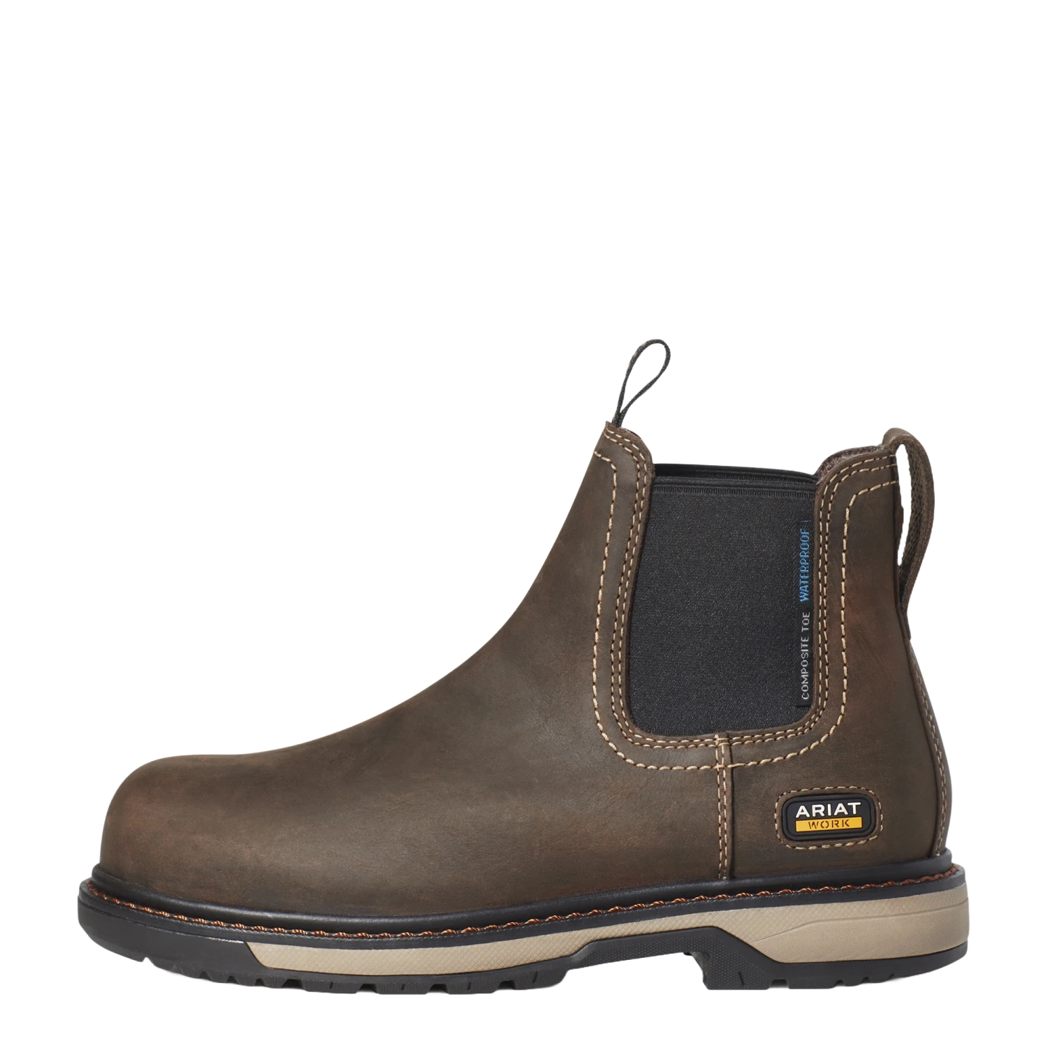 Ariat Ladies Riveter Chelsea CSA Waterproof Brown Work Boots 10035772 4 Ariat Ladies Riveter Chelsea CSA Waterproof Brown Work Boots 10035772 - Image 4