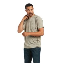 Ariat® Men's Rebar Evolution Athletic Tan Brindle Fit T-Shirt 10039172
