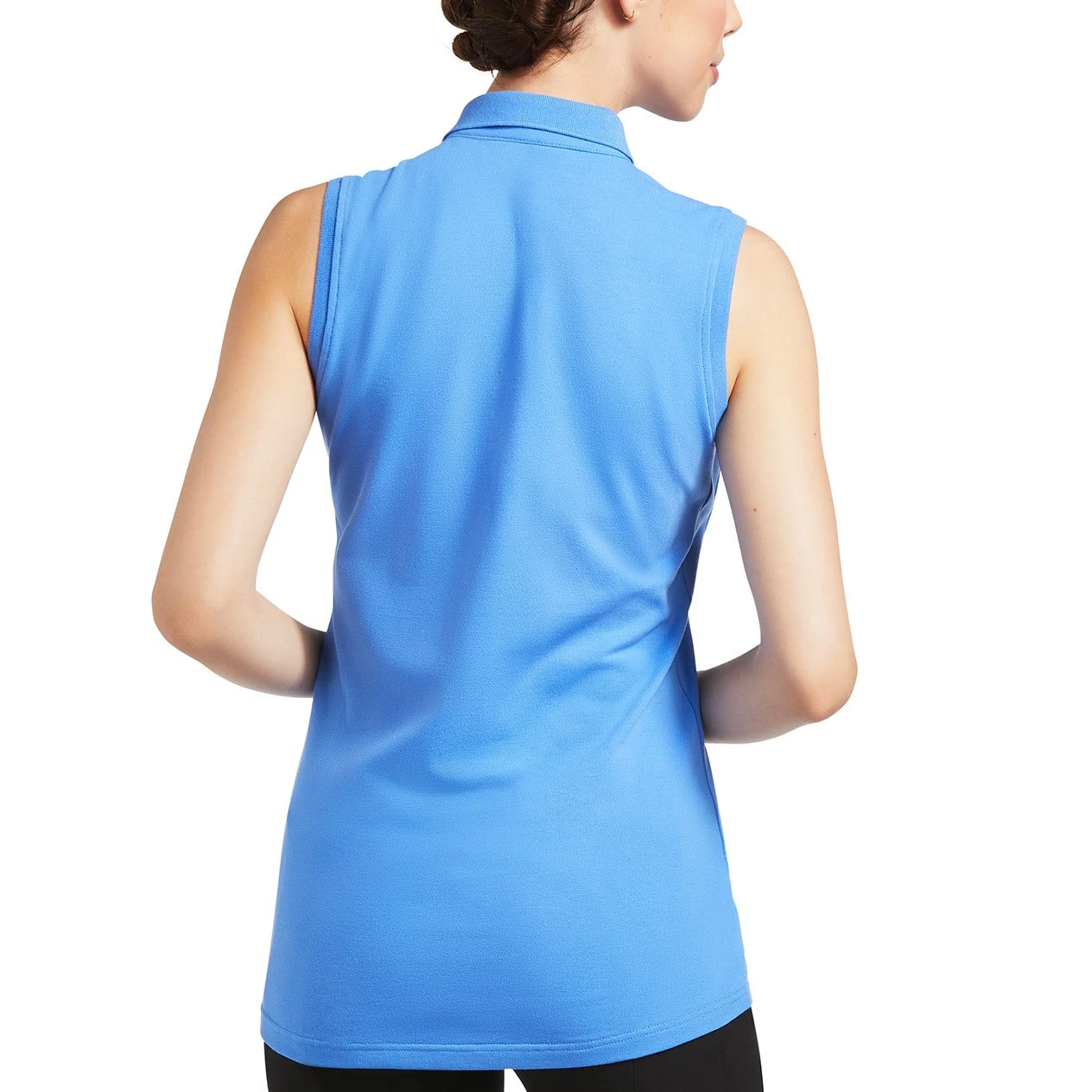 Ariat® Ladies Prix Sleeveless 2.0 Reykjavik Blue Polo Shirt 10039469 2 Ariat® Ladies Prix Sleeveless 2.0 Reykjavik Blue Polo Shirt 10039469 - Image 2