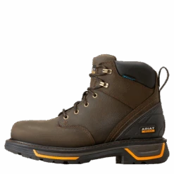 Ariat Men's Big Rig 6" Iron Coffee Waterproof Work Boot 10042551 -Wildwest Boot Store S23 MNS WORK 10042551 side