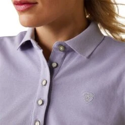 Ariat® Ladies Prix 2.0 Polo Heirloom Lilac Sleeveless Shirt 10043538 9 Ariat® Ladies Prix 2.0 Polo Heirloom Lilac Sleeveless Shirt 10043538 -Wildwest Boot Store S23 WMS ENGL 10043538 detail02