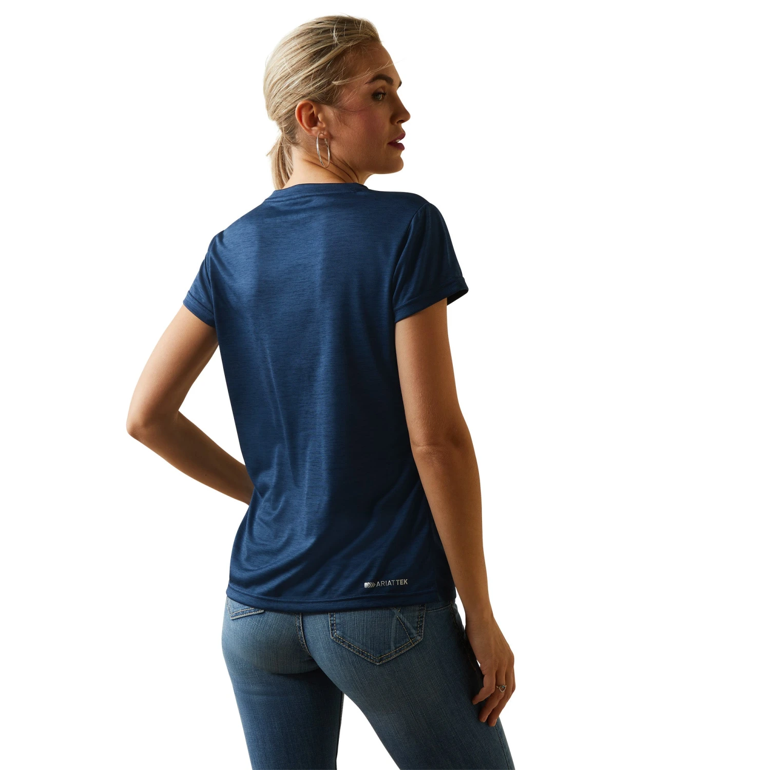 Ariat® Ladies Laguna Navy Eclipse Logo Top 10043610 2 Ariat® Ladies Laguna Navy Eclipse Logo Top 10043610 - Image 2