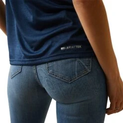 Ariat® Ladies Laguna Navy Eclipse Logo Top 10043610 9 Ariat® Ladies Laguna Navy Eclipse Logo Top 10043610 -Wildwest Boot Store S23 WMS WEST 10043610 detail02