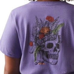 Ariat® Ladies Rebar Cotton Strong™ Roughneck® Purple T-Shirt 10043771 -Wildwest Boot Store S23 WMS WORK 10043771 detail02 plus