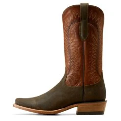 Ariat Men's TEKSTEP Futurity Time Olive & Copper Western Boots 10047717 -Wildwest Boot Store S24 MNS WEST 10047717 side