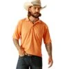 Ariat Men's AC Prawn Orange Polo Shirt 10048849
