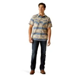 Ariat Men's Hebastian Retro Fit Sandshell Snap Short Sleeve Shirt 10051304 7 Ariat Men's Hebastian Retro Fit Sandshell Snap Short Sleeve Shirt 10051304 -Wildwest Boot Store S24 MNS WEST 10051304 full