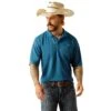 Ariat Men's Blue Sapphire TEK Polo Shirt 10055251
