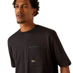 Ariat Men's Rebar Workman Brickyard Black Graphic T-Shirt 10054430 -Wildwest Boot Store S25 MNS WORK 10054430 detail01