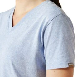 Ariat Ladies Rebar Cotton Strong Standard Bel Air Heather Work T-Shirt 10054436 -Wildwest Boot Store S25 WMS WORK 10054436 detail01