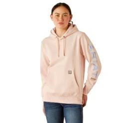 Ariat Ladies Rebar Graphic Powder Pink Hoodie 10055109