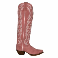 Caborca Silver® Tennessee Whiskey Gamuza Rosa Snip Toe Boots SLMAF056 -Wildwest Boot Store SLMAF056 1