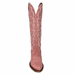 Caborca Silver® Tennessee Whiskey Gamuza Rosa Snip Toe Boots SLMAF056 -Wildwest Boot Store SLMAF056 2