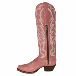 Caborca Silver® Tennessee Whiskey Gamuza Rosa Snip Toe Boots SLMAF056 -Wildwest Boot Store SLMAF056 3