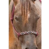 Professional's Choice Beaded Rope Halter With 7' Lead Burgundy