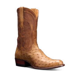 Tecovas Men's The Wyatt Cedar Brown Ostrich Western Boot 10077CED