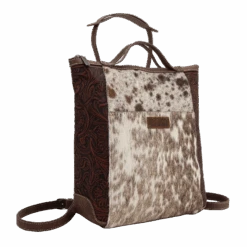 Wrangler Ladies Coffee Cowhide Convertible Crossbody Backpack WG169-9112CF
