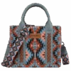 Wrangler Ladies Navy Southwestern Print Mini Tote Crossbody Bag WG2213-8866SNY