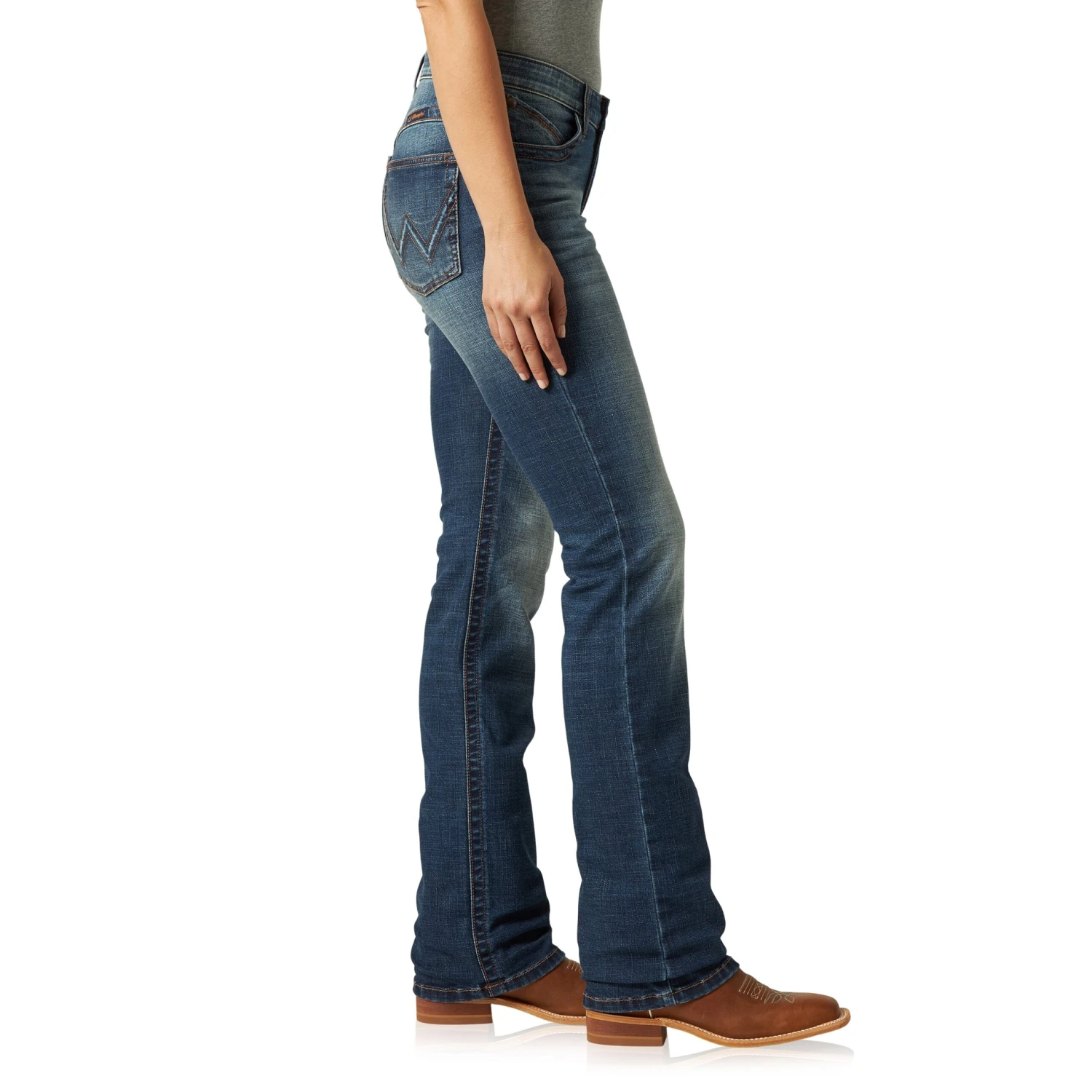 Wrangler Ladies Ultimate Riding® Willow Mid-Rise Boot Cut Jeans WRW60RA 3 Wrangler Ladies Ultimate Riding® Willow Mid-Rise Boot Cut Jeans WRW60RA - Image 3