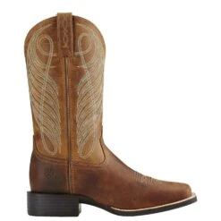 Ariat Ladies Round Up Wide Square Toe Powder Brown Boots 10018528 -Wildwest Boot Store a2 min 67ba2d65 2cd4 40bb b8b9 ad6875c84c3a
