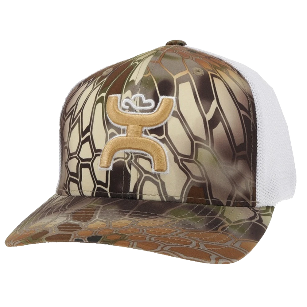 Hooey® Men's Bass 5-Panel Brown & White Flexfit Cap 2155BRWH 1 Hooey® Men's Bass 5-Panel Brown & White Flexfit Cap 2155BRWH