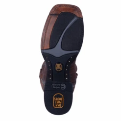 Dan Post Men's Brown Snake Skin Print Square Toe Boots DP4526 -Wildwest Boot Store danpostoutsole