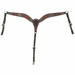 Circle Y Dark Flash Arizona Flower Breast Collar