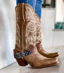 Durango Ladies Khaki Flag Accessory Shank Strap Western Boots DRD0208 13 Durango Ladies Khaki Flag Accessory Shank Strap Western Boots DRD0208 -Wildwest Boot Store drd0208