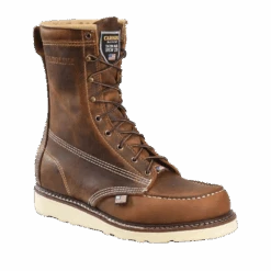 Carolina® Men's Dark Brown Domestic Moc Toe Wedge Work Boots CA8012