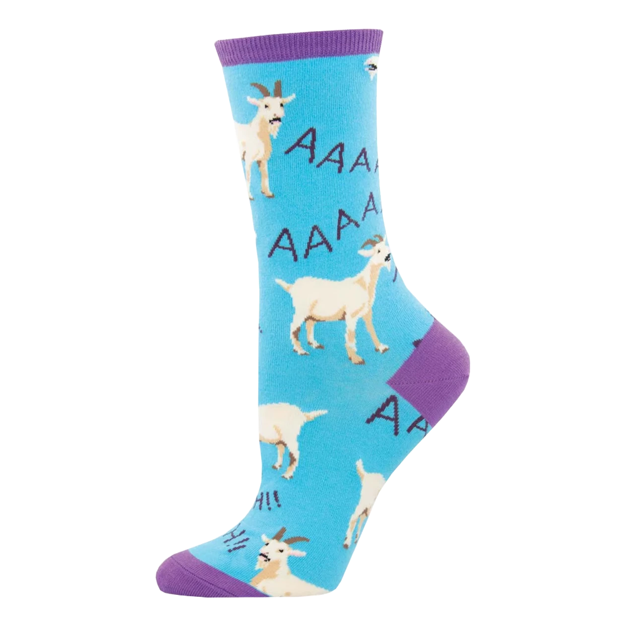 SockSmith Ladies Screaming Goats Graphic Blue Crew Socks WNC2014-BLU 1 SockSmith Ladies Screaming Goats Graphic Blue Crew Socks WNC2014-BLU