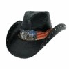 Austin Handmade Hats American Byker Black Straw Hat 05-812