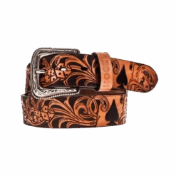 Hooey Gambler Filigree Brown Leather Belt HMBLT068